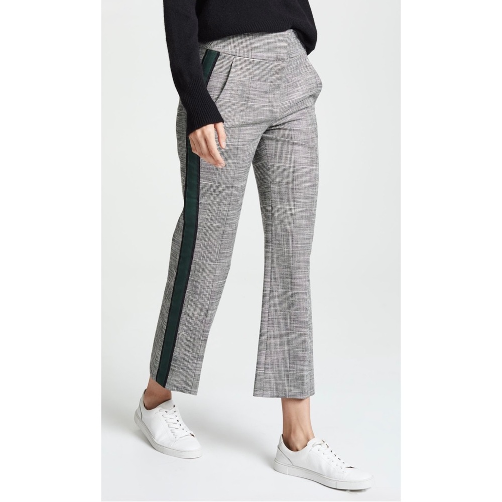 VERONICA BEARD | $395 Cormac Glen Plaid Cropped Trouser in Grey Motif, Size 6 - Picture 13 of 13